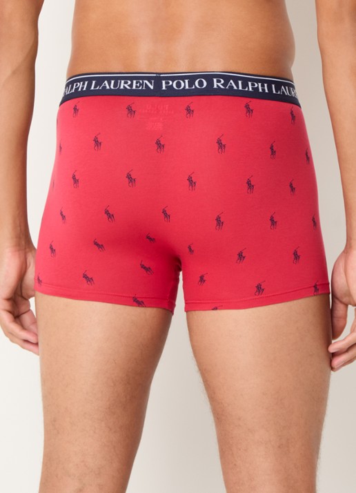Ralph Lauren Boxershorts met logoband in 3-pack - achterkant 3 rood