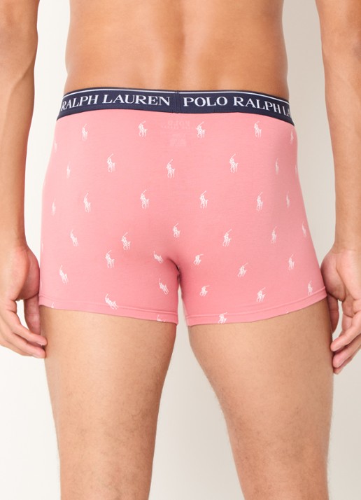 Ralph Lauren Boxershorts met logoband in 3-pack - achterkant 4 donkerblauw