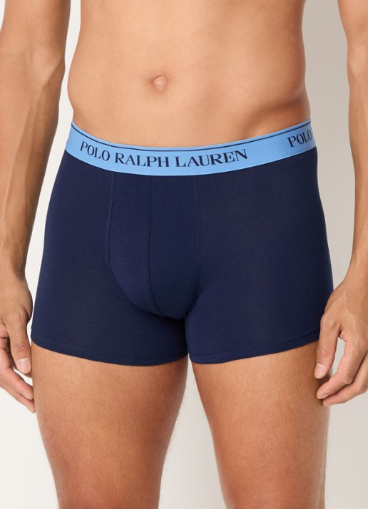 Ralph Lauren Boxershorts met logoband in 3-pack - detail donkerblauw