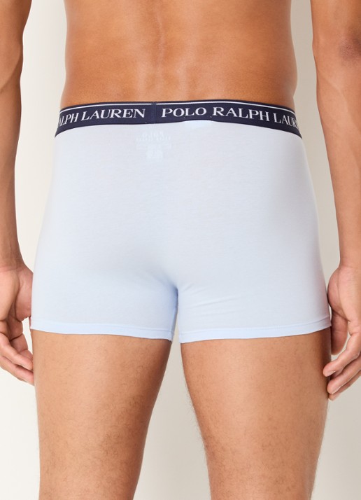 Ralph Lauren Boxershorts met logoband in 3-pack - achterkant 2 royalblauw