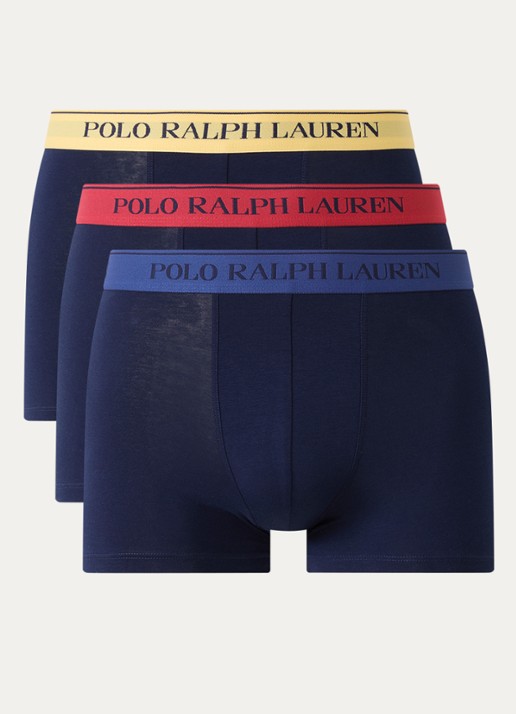 Ralph Lauren Boxershorts met logoband in 3-pack - voorkant lichtblauw