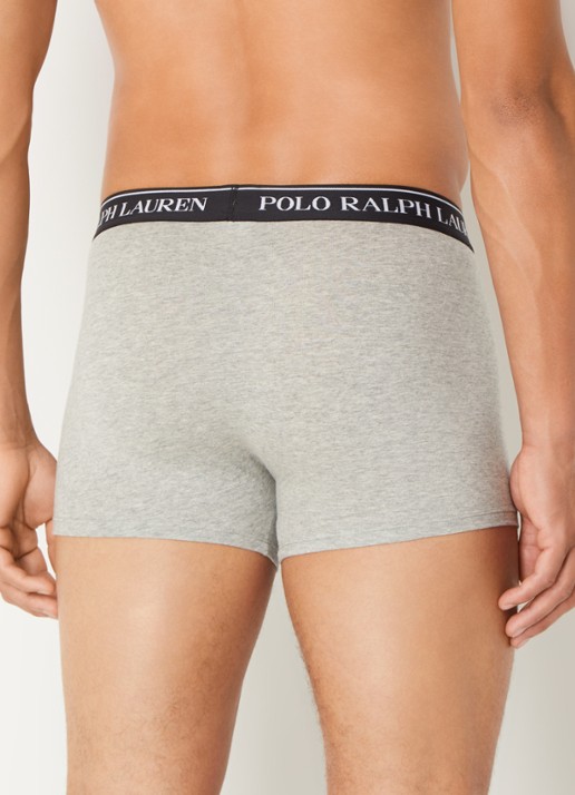 Ralph Lauren Boxershorts met logoband in 3-pack - achterkant olijfgroen