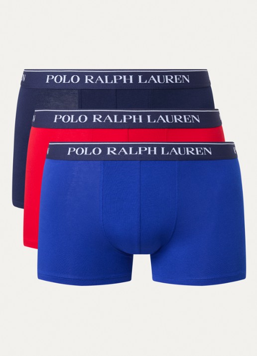 Ralph Lauren Boxershorts met logoband in 3-pack - voorkant 2 rood