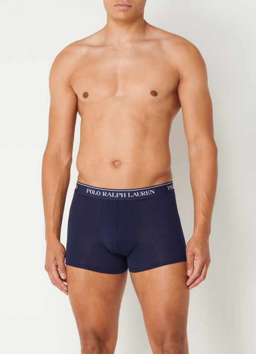 Ralph Lauren Boxershorts met logoband in 3-pack - voorkant 3 rood