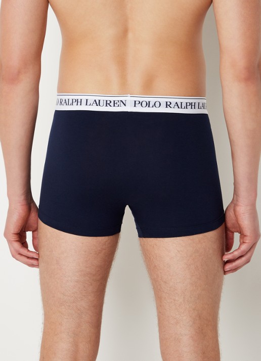 Ralph Lauren Boxershorts met logoband in 3-pack - achterkant donkerblauw