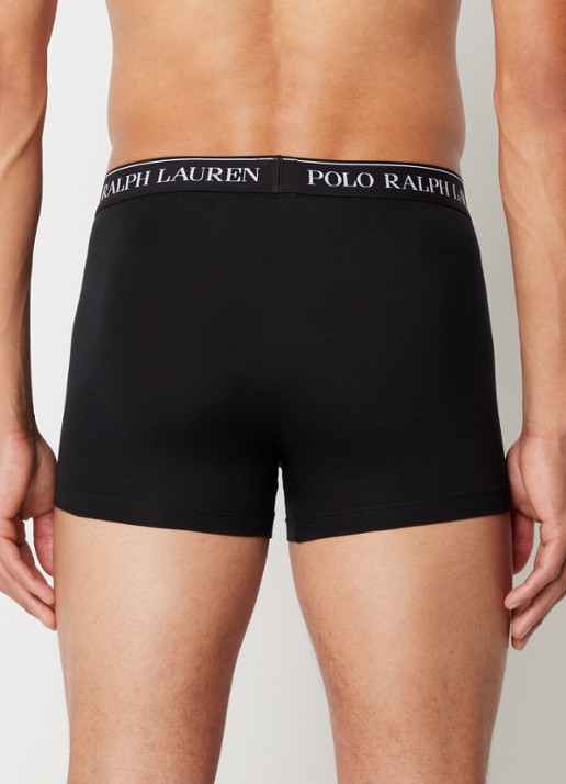Ralph Lauren Boxershorts met logoband in 3-pack - achterkant 4 zwart