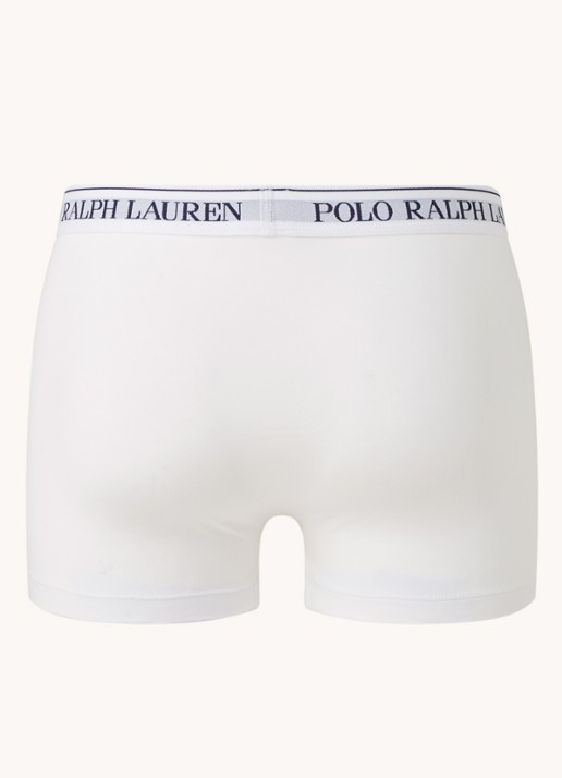 Ralph Lauren Boxershorts met logoband in 3-pack - achterkant steenrood