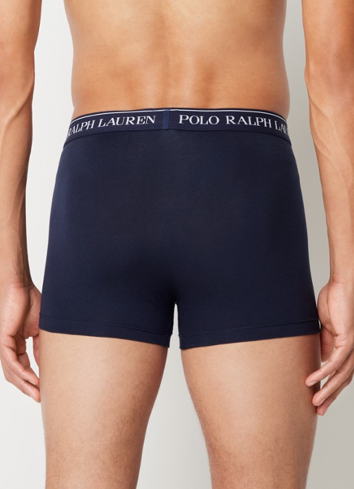 Ralph Lauren Boxershorts met logoband in 3-pack - achterkant 2 donkerblauw