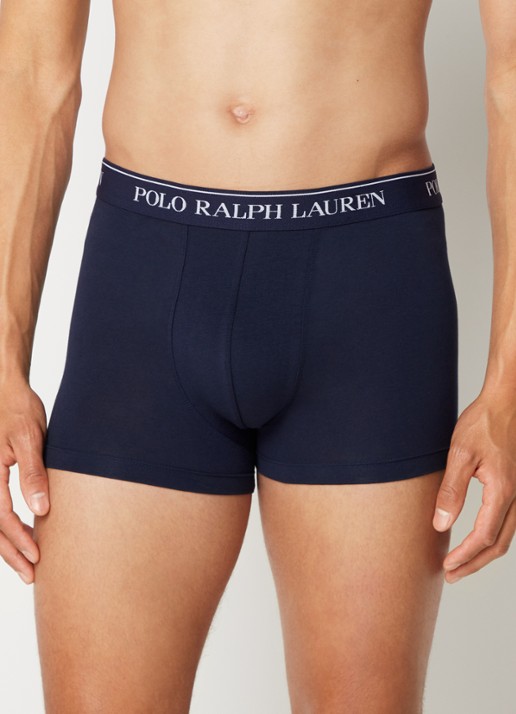 Ralph Lauren Boxershorts met logoband in 3-pack - detail donkerblauw