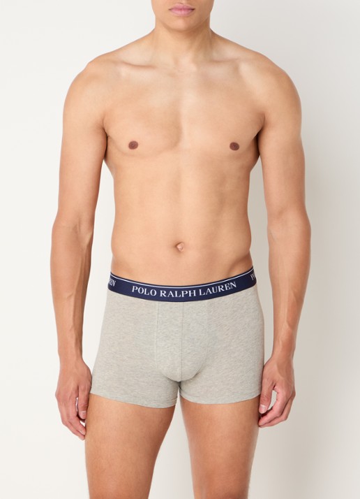 Ralph Lauren Boxershorts met logoband in 5-pack - voorkant 4 donkerblauw
