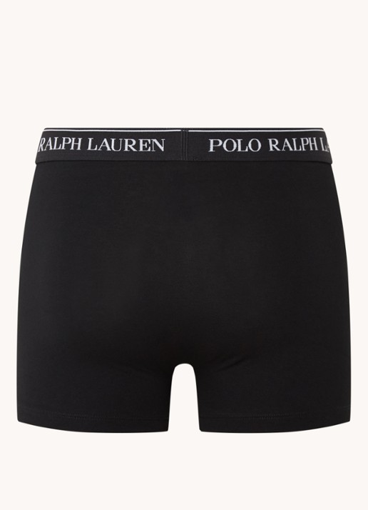 Ralph Lauren Boxershorts met logoband in 5-pack - achterkant zwart