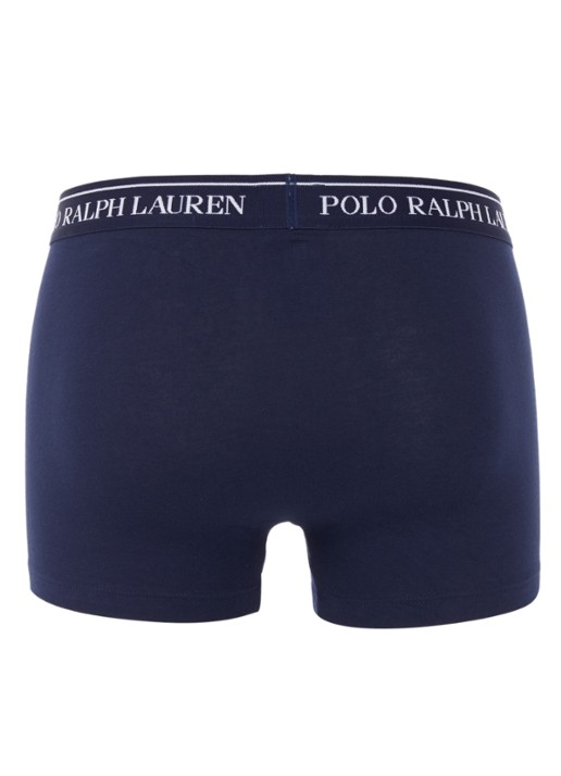 Ralph Lauren Boxershorts met logoprint in 3-pack - achterkant donkerblauw