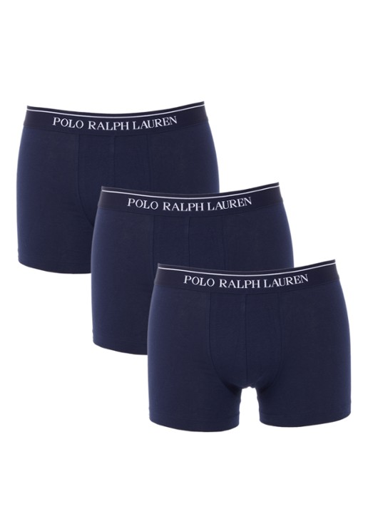 Ralph Lauren Boxershorts met logoprint in 3-pack - voorkant 2 donkerblauw