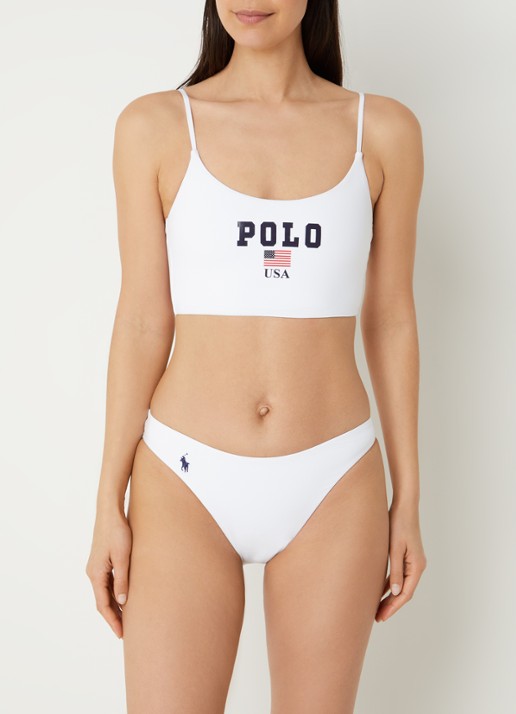 Ralph Lauren Bralette bikinitop met logoprint
