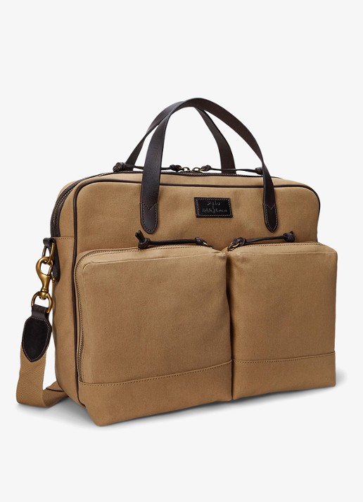 Ralph Lauren Businesstas met logo - detail 2 montana khaki/brown / khaki