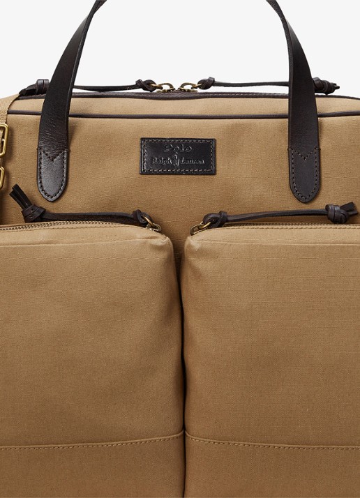 Ralph Lauren Businesstas met logo - detail 4 montana khaki/brown / khaki