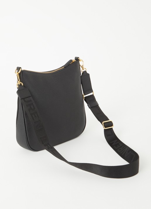 Ralph Lauren Cameryn crossbodytas van leer met afneembare schouderriem - achterkant zwart