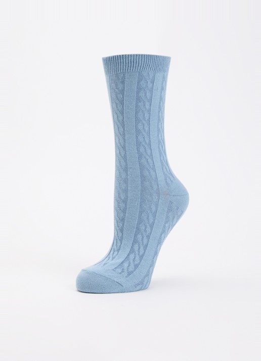 Ralph Lauren Candyshop sokken in katoenblend met logo in 3-pack - detail 3 staalblauw
