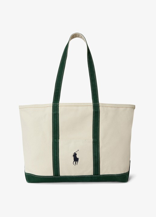 Ralph Lauren Shopper van canvas met logoborduring
