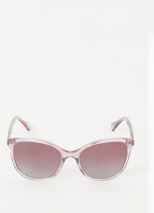 Ralph Lauren Cat Eye zonnebril gepolariseerd RA5282U - detail lichtroze