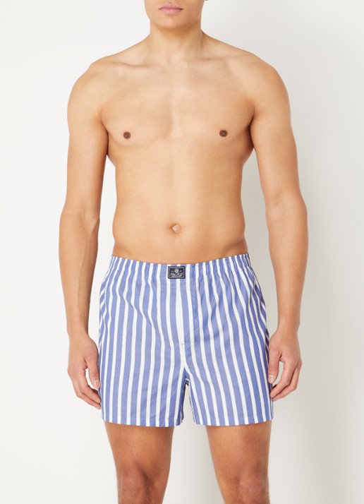 Ralph Lauren Classic boxershort van katoen in 3-pack - voorkant 3 blauw