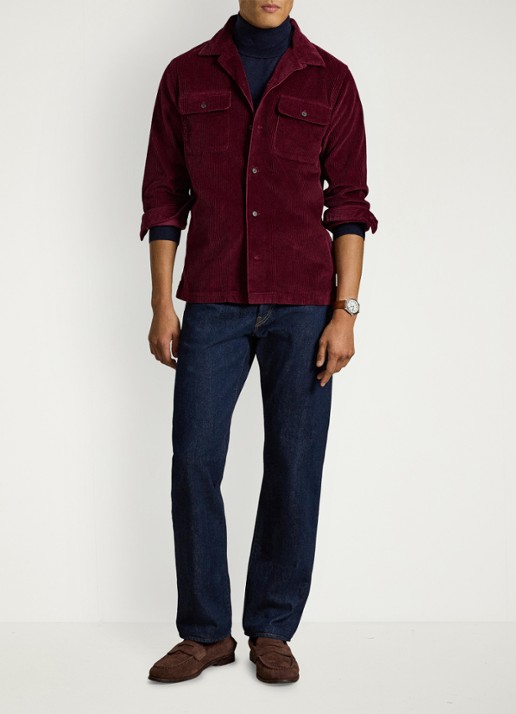 Ralph Lauren Classic corduroy overhemd met kraag