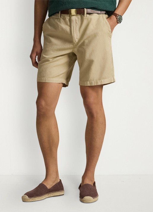 Ralph Lauren Classic fit korte broek in linnenblend