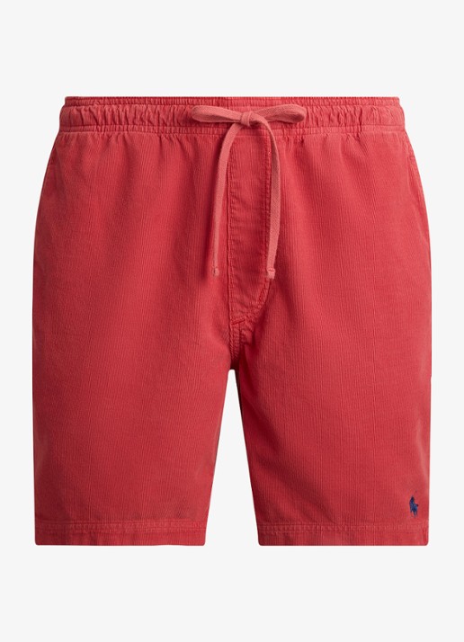 Ralph Lauren Classic fit korte broek van corduroy - voorkant spring red-2125