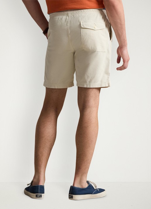 Ralph Lauren Classic fit korte broek van corduroy - achterkant 3 warm cream-3b30