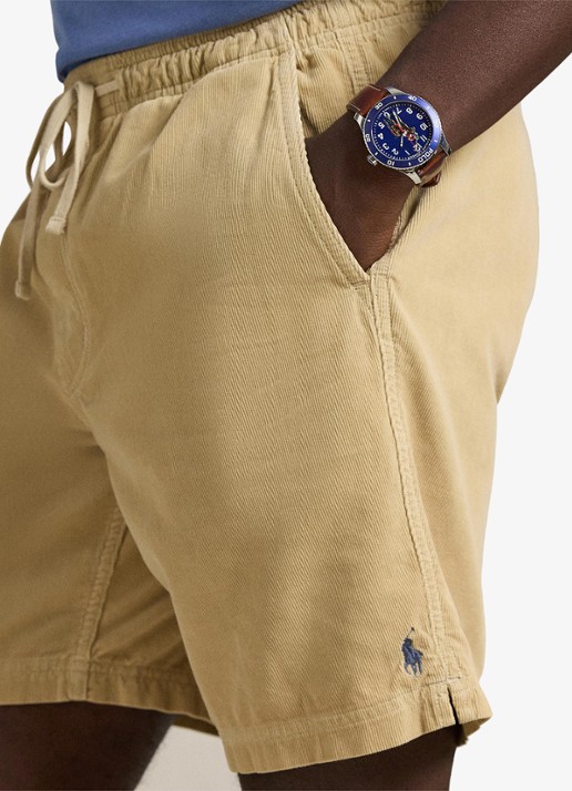 Ralph Lauren Classic fit korte broek van corduroy - detail 5 paddock tan-zyqp