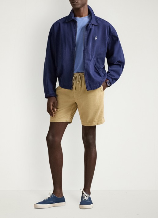 Ralph Lauren Classic fit korte broek van corduroy - voorkant 3 paddock tan-zyqp