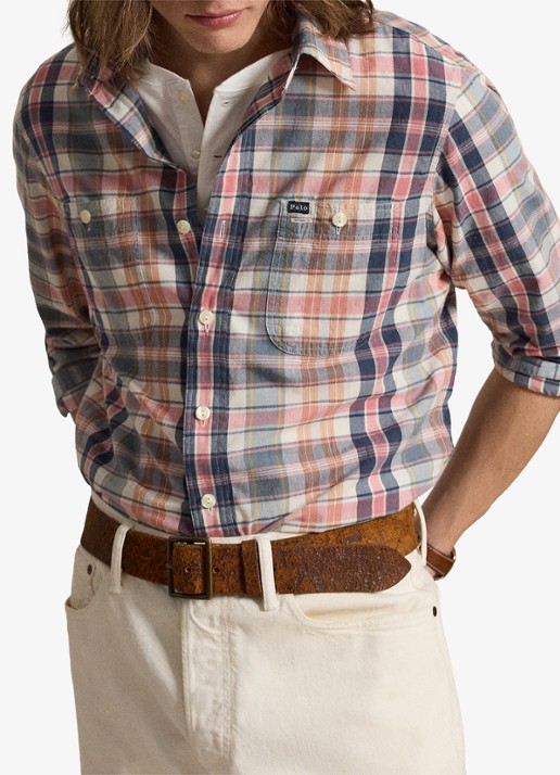 Ralph Lauren Classic fit madras overhemd met ruitprint