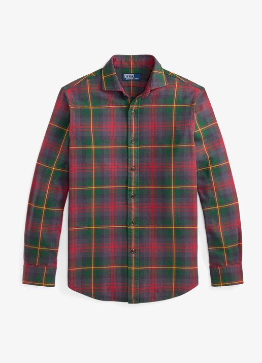 Ralph Lauren Classic fit overhemd met ruitdessin - voorkant green/red multi / rood