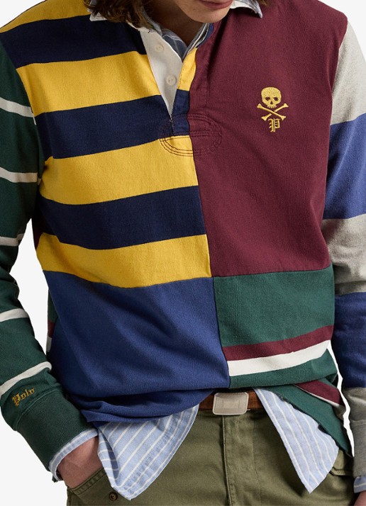 Ralph Lauren Classic fit polo met colour blocking - detail 3 red wine multi / bordeauxrood