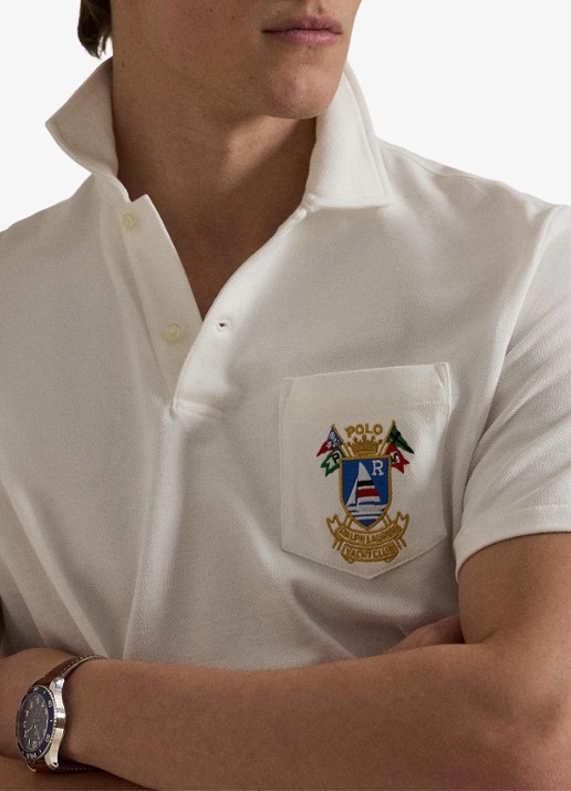 Ralph Lauren Classic fit polo met embleem - detail 4 white / wit