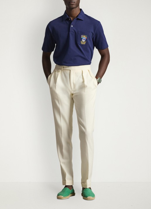 Ralph Lauren Classic fit polo met embleem - voorkant 5 dark cobalt / donkerblauw