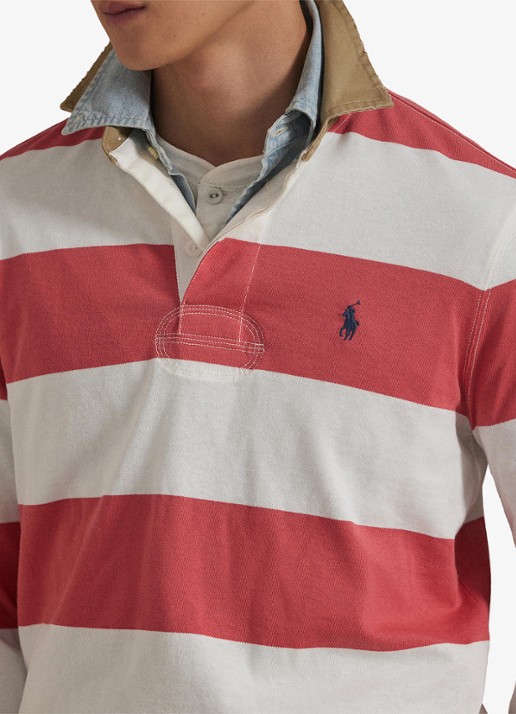 Ralph Lauren Classic fit polo met logoborduring - detail 5 red sky / rood