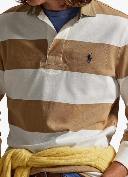 Ralph Lauren Classic fit polo met logoborduring - detail 4 cafe tan / camel