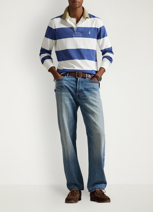 Ralph Lauren Classic fit polo met logoborduring - voorkant 3 old royal / blauw