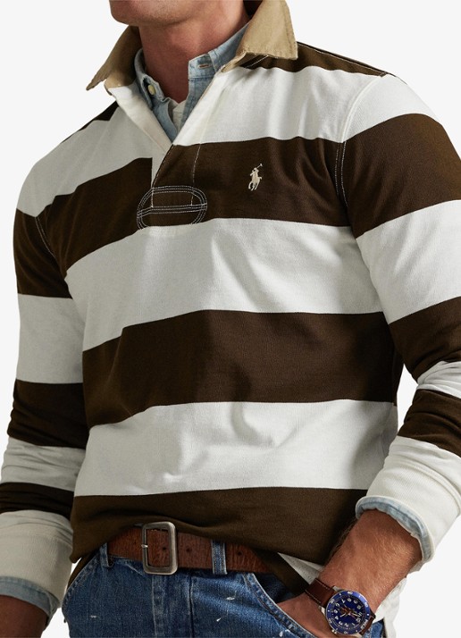 Ralph Lauren Classic fit polo met logoborduring - detail 4 dark brown / donkerbruin
