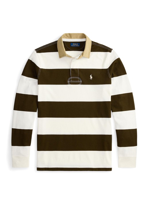 Ralph Lauren Classic fit polo met logoborduring - voorkant dark brown / donkerbruin