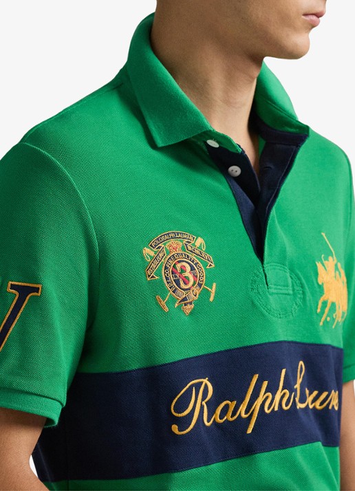 Ralph Lauren Classic fit polo met logoborduring - detail 2 stafford green/newport navy-zyke