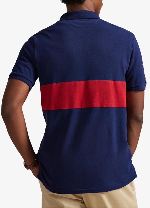 Ralph Lauren Classic fit polo met logoborduring - achterkant newport navy/sweet tomato-zykf