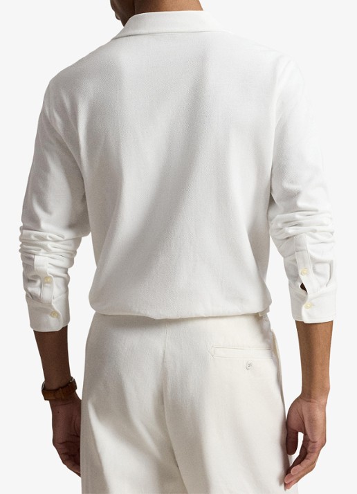 Ralph Lauren Classic fit polo met logoborduring - achterkant 3 white / wit