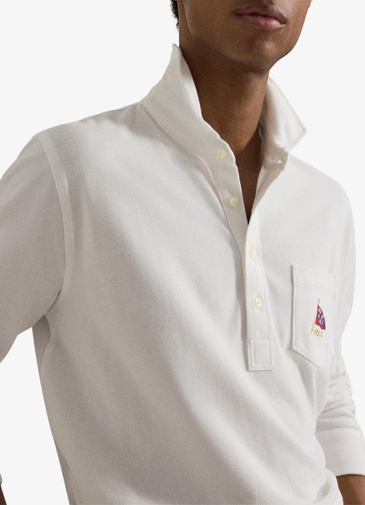 Ralph Lauren Classic fit polo met logoborduring - detail 5 white / wit
