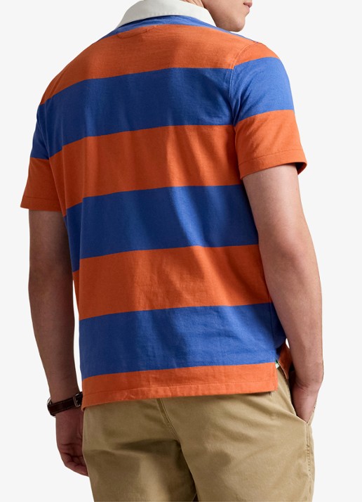 Ralph Lauren Classic fit polo met streepprint - achterkant solar sky/modern royal-zygh