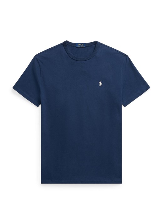 Ralph Lauren Classic fit T-shirt met ronde hals - voorkant cruise navy / donkerblauw