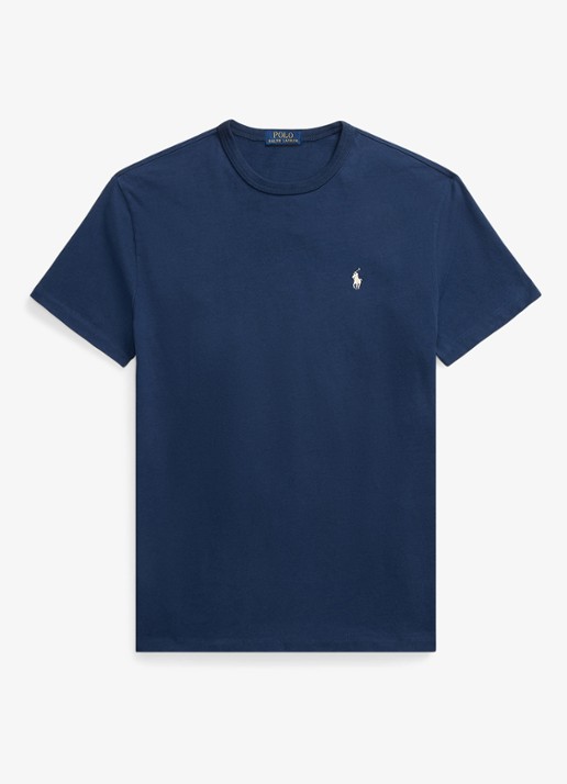 Ralph Lauren Classic fit T-shirt met ronde hals - voorkant 3 cruise navy / donkerblauw