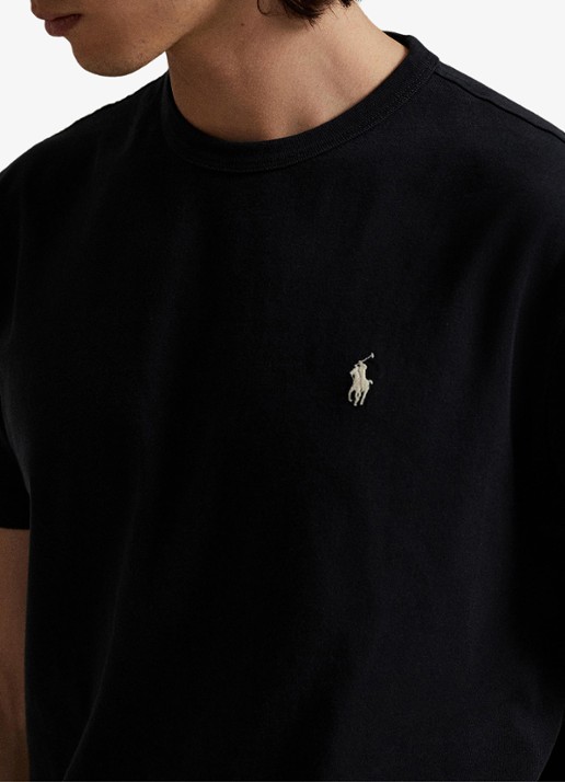 Ralph Lauren Classic fit T-shirt met ronde hals - detail 2 polo black / zwart