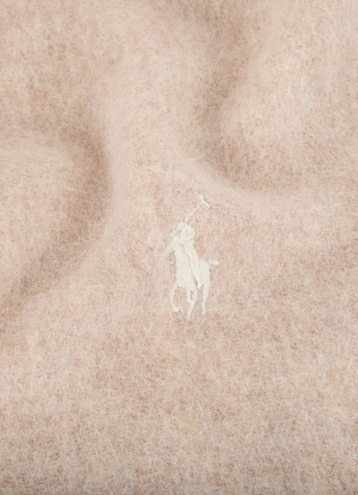 Ralph Lauren Classic Reversible sjaal in wolblend 168 x 25 cm - detail 3 taupe